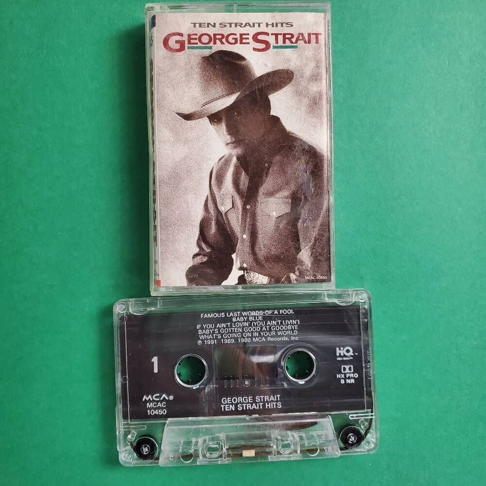 George Strait Ten Strait Hits Cassette 1988 MCA